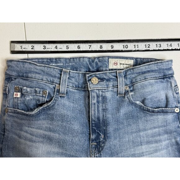 AG Ex-Boyfriend Slouchy Slim Raw Hem Distressed Jeans | Size 26 - Picture 7 of 9